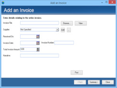Attach supplier invoice files to transactions